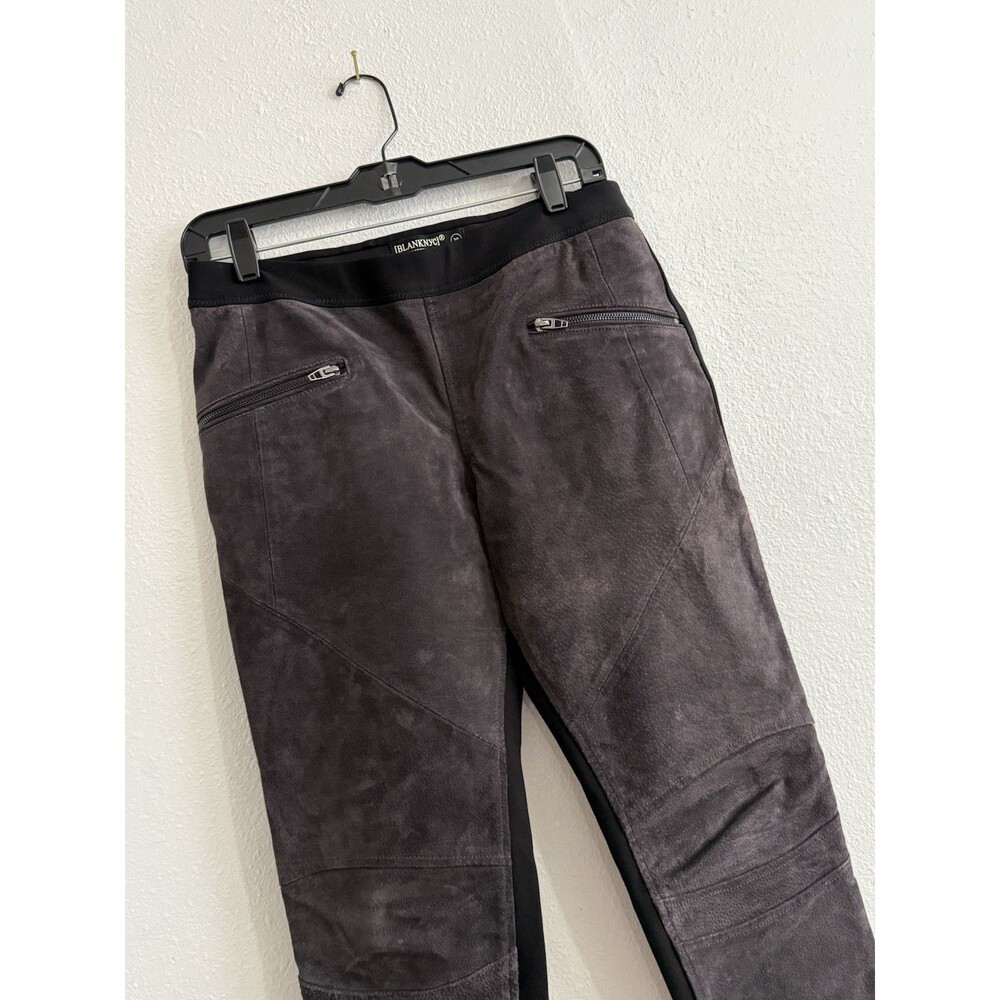 BlankNYC Women’s Genuine Leather Suede Pants Sz 30 Moto Biker Edgy Avant Garde